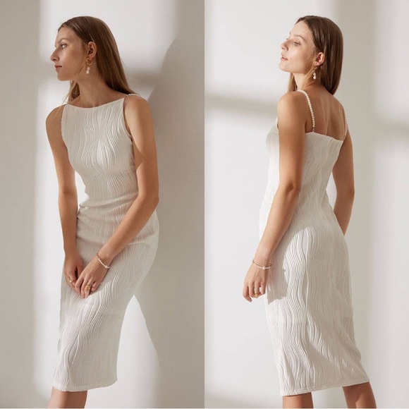 NWT RIHOAS The Water Ripple Textured Cami Dress Size: M - Picture 1 of 5